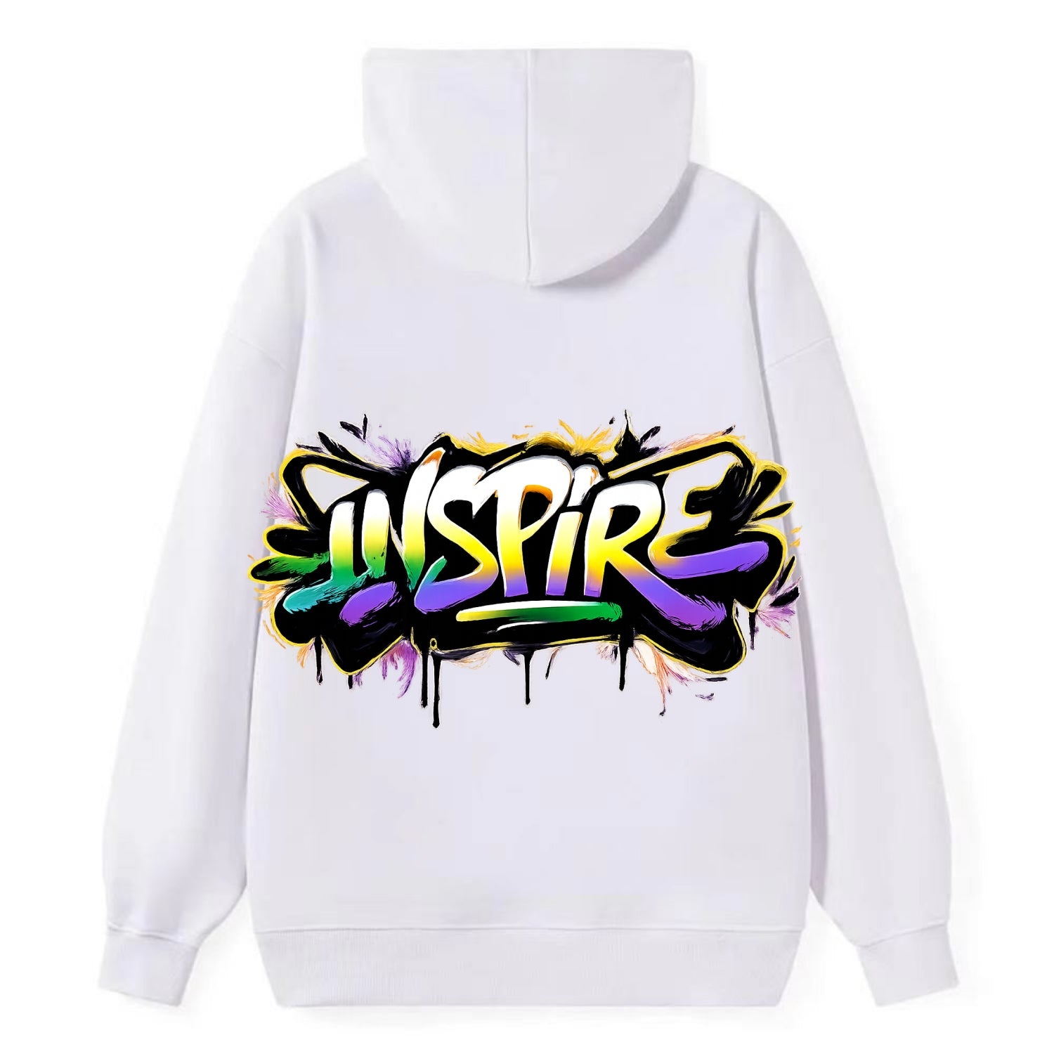 Bold typography design - "INSPIRE" - motivating others, being the spark - Classic Pullover Hoodie - White