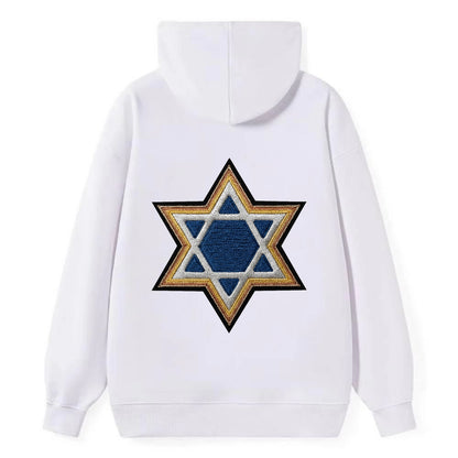 Star of David - Classic Pullover Hoodie - White