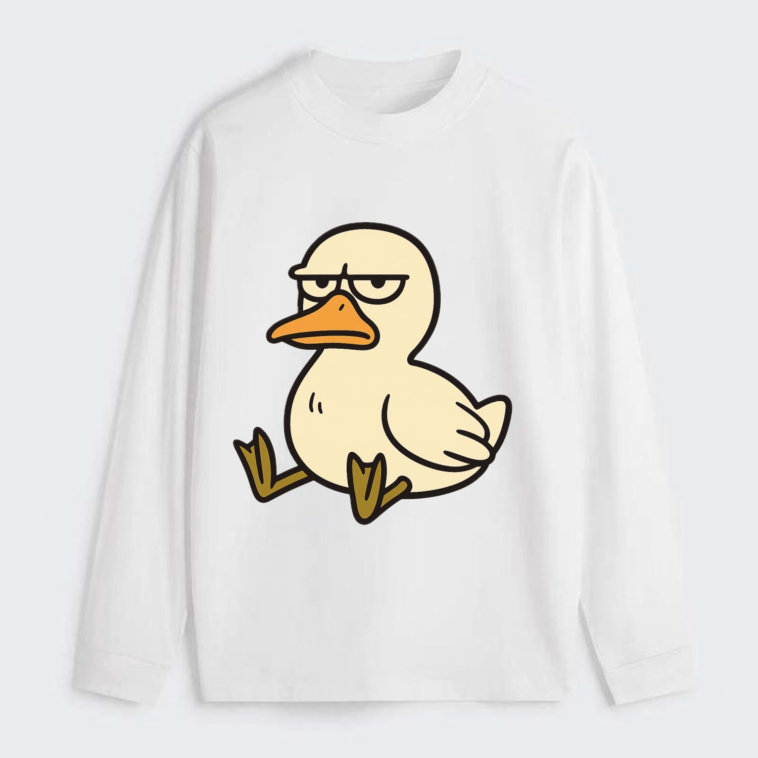 The Duck Judging Silently - Classic Long Sleeve Shirt - White