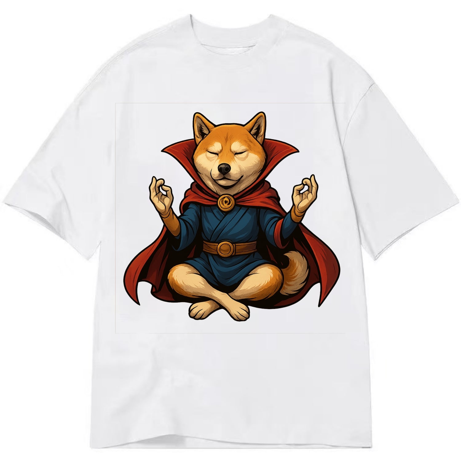 Shiba Inu Doctor Strange  - Classic T-shirt - White