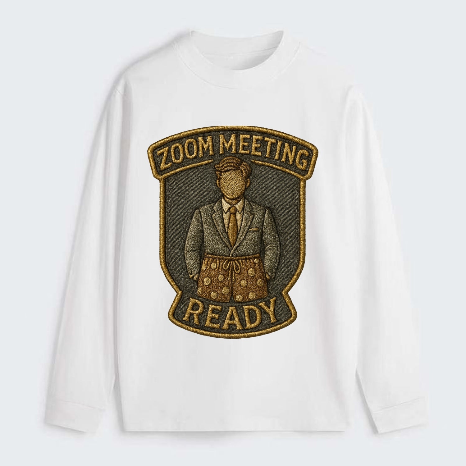 Zoom Meeting Ready  - Classic Long Sleeve Shirt - White