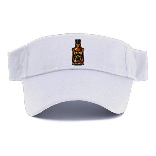WHISKEY BOTTLE - bourbon bottle in amber and gold , spirits connoisseur - Visor