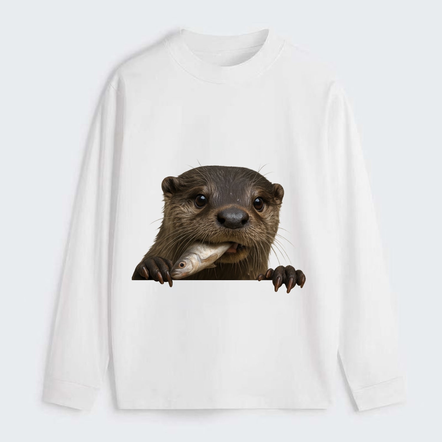 River Otter  - Classic Long Sleeve Shirt - White