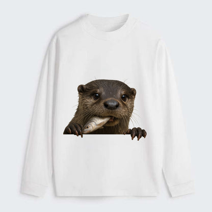 River Otter  - Classic Long Sleeve Shirt - White
