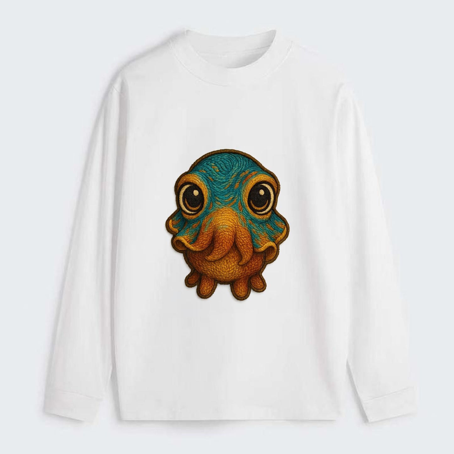 Baby Cuttlefish - color-changing skin, W-shaped pupil, front-facing, - Classic Long Sleeve Shirt - White