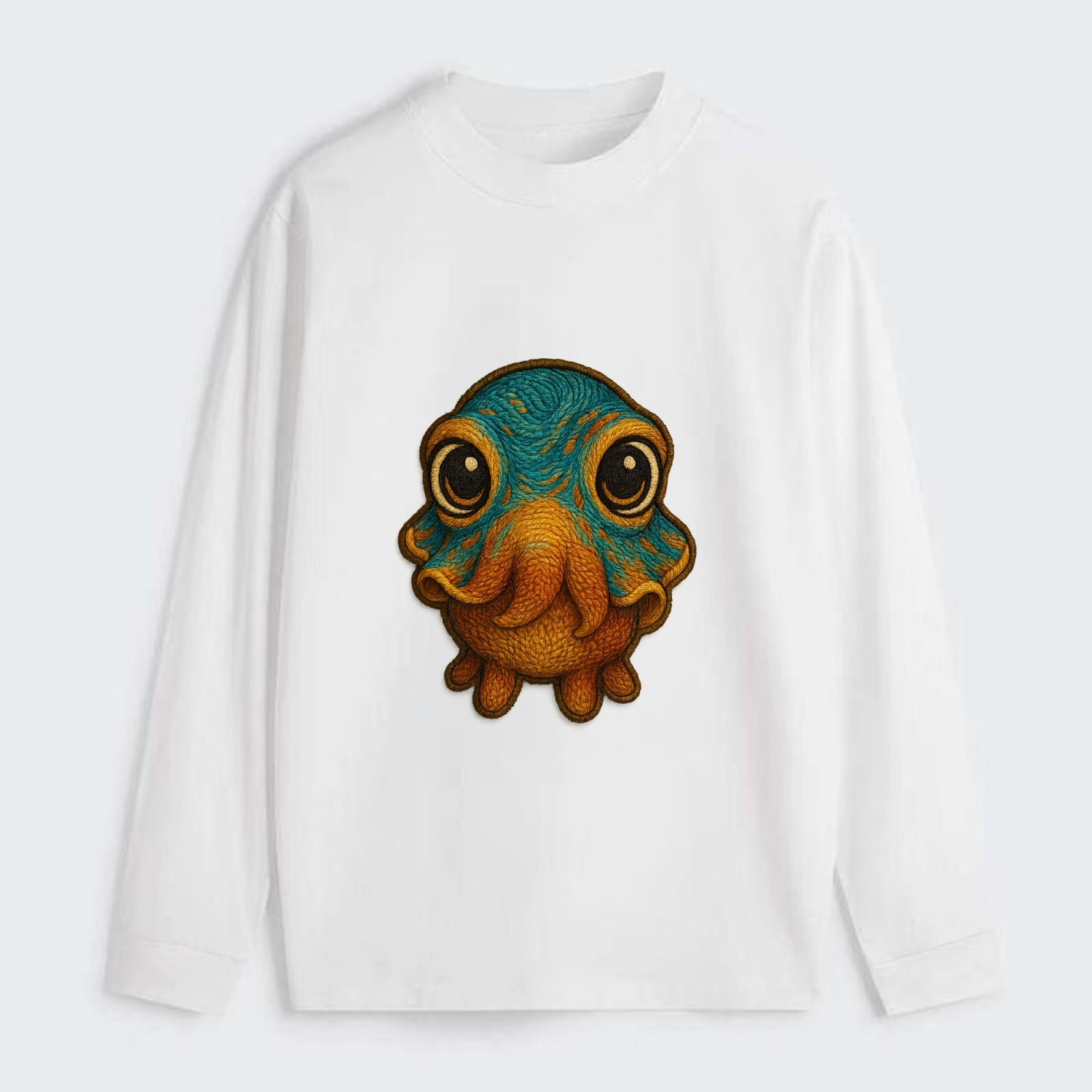 Baby Cuttlefish - color-changing skin, W-shaped pupil, front-facing, - Classic Long Sleeve Shirt - White