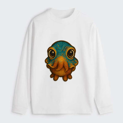Baby Cuttlefish - color-changing skin, W-shaped pupil, front-facing, - Classic Long Sleeve Shirt - White