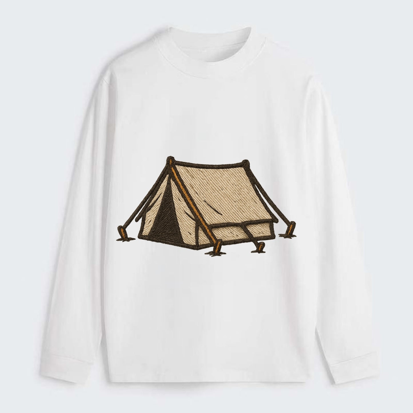 Camping Tent  - Classic Long Sleeve Shirt - White