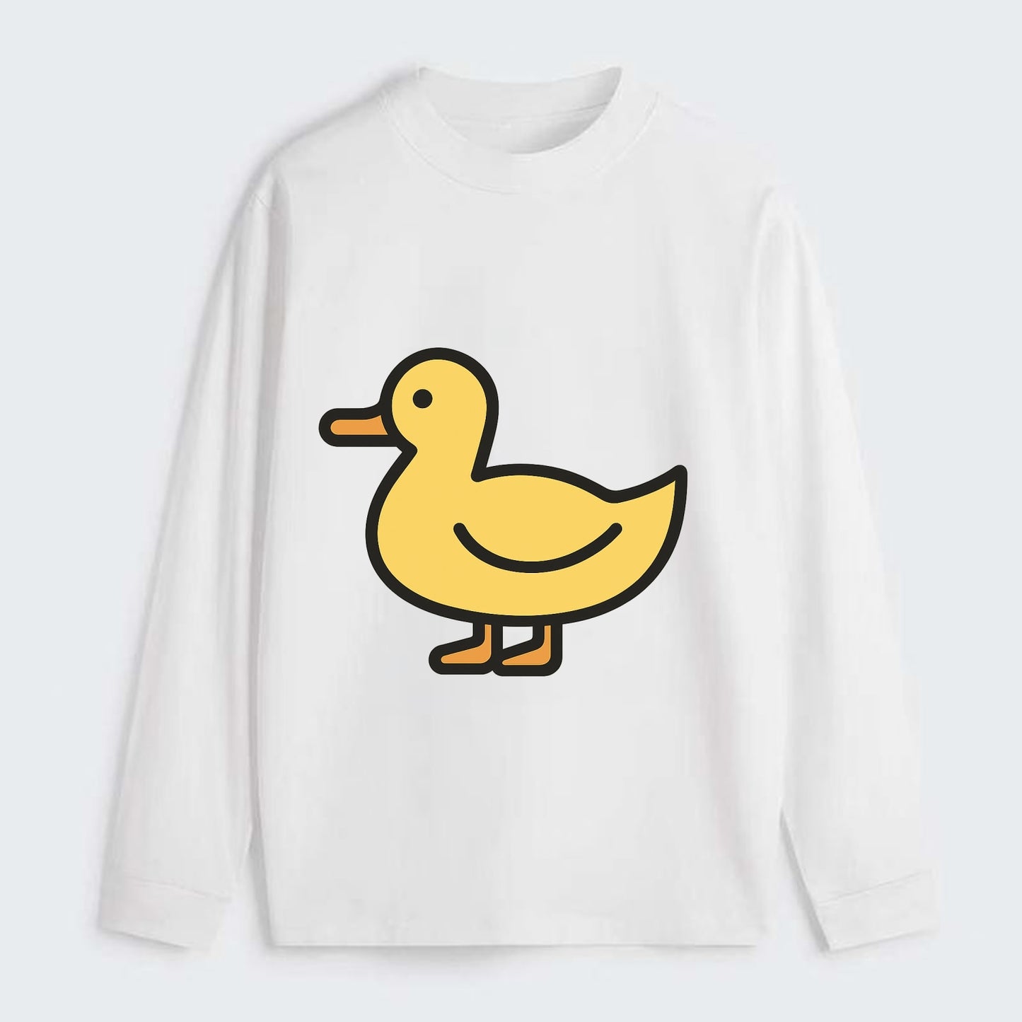Duck - Yellow mallard flat side profile - Classic Long Sleeve Shirt - White