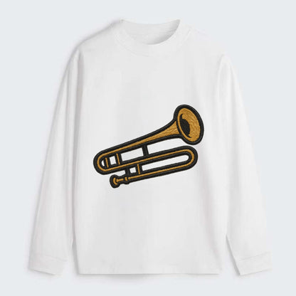Trombone  - Classic Long Sleeve Shirt - White