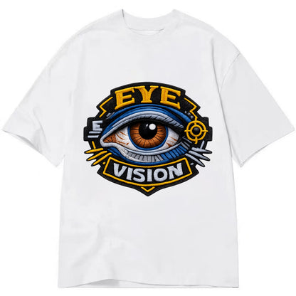 EYE VISION - anatomical eye in blue and brown , optometry - Classic T-shirt - White