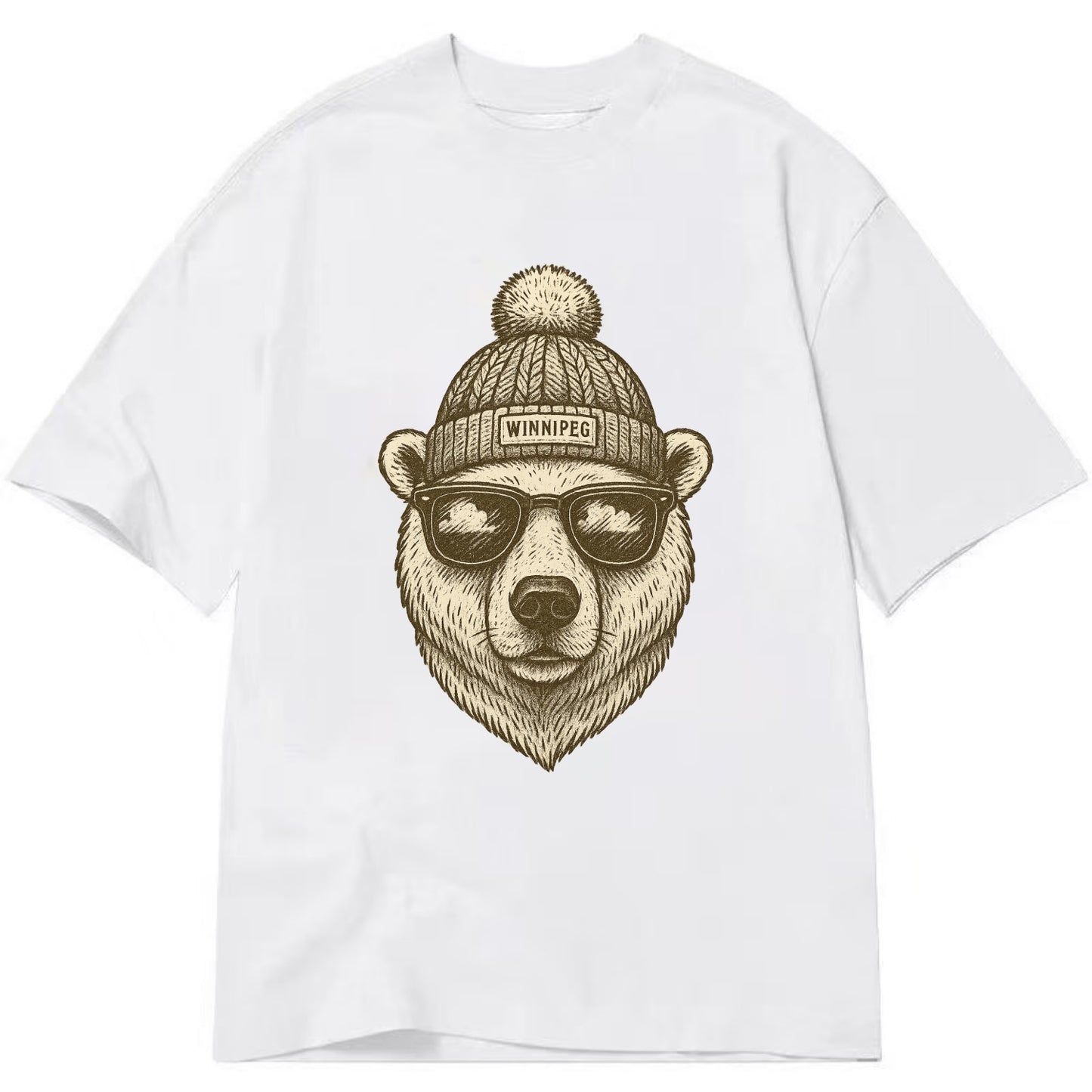 Winnipeg Polar Bear wearing Winnipeg bea - Classic T-shirt - White