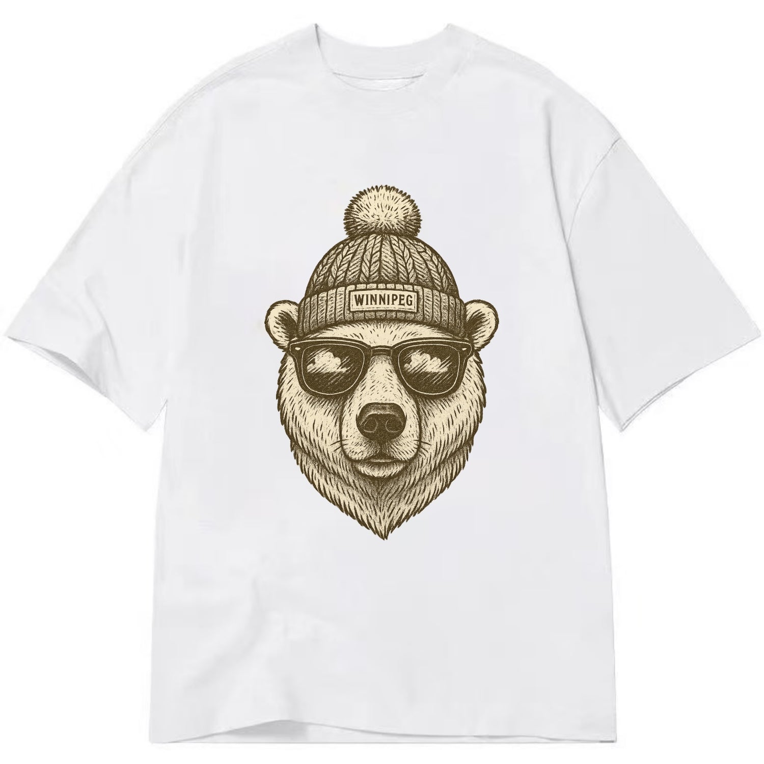 Winnipeg Polar Bear wearing Winnipeg bea - Classic T-shirt - White