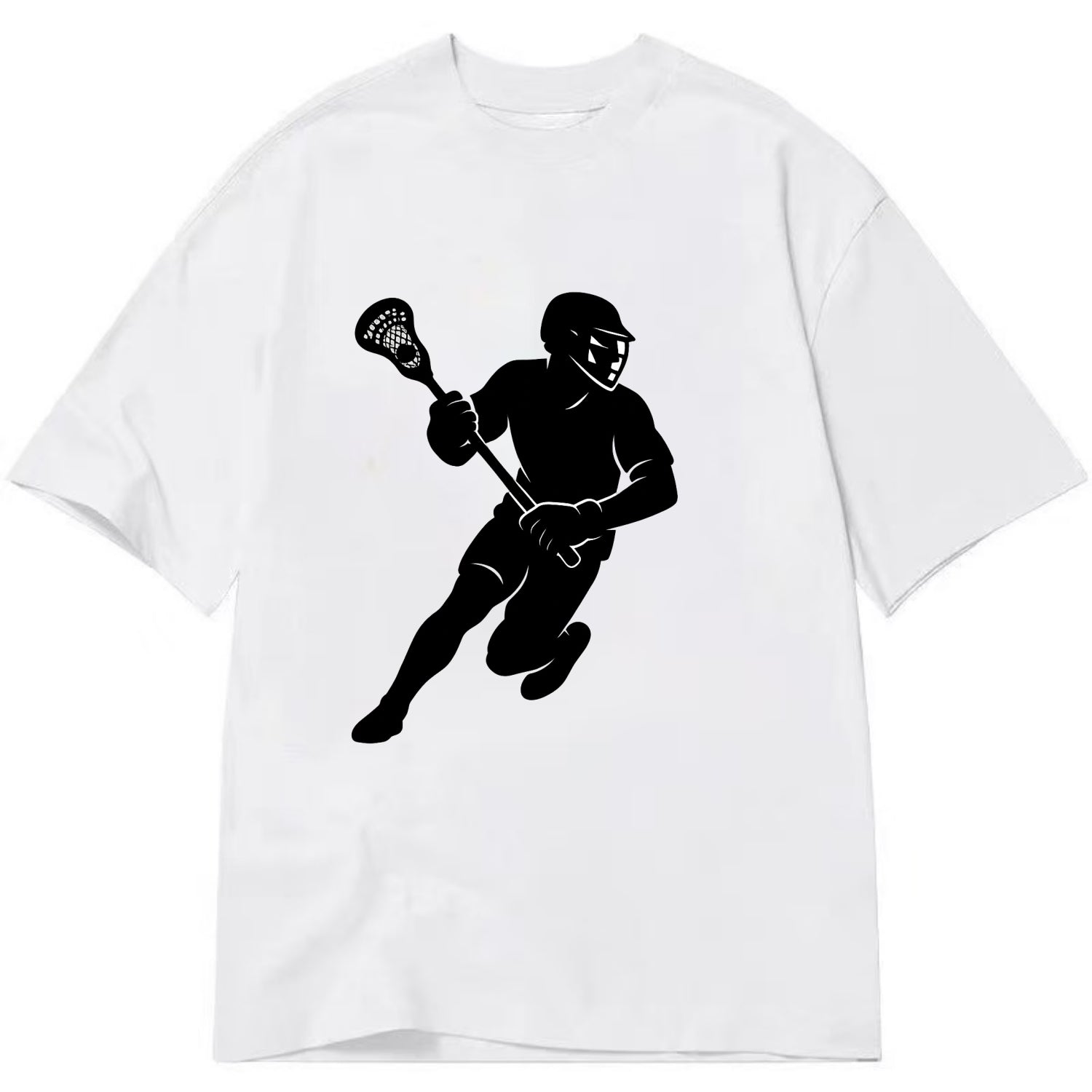 Lacrosse player cradling stick - Classic T-shirt - White