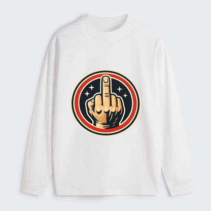 Defiant Spirit Emblem - Classic Long Sleeve Shirt - White