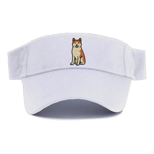 Akita - White and red sitting pose - Visor