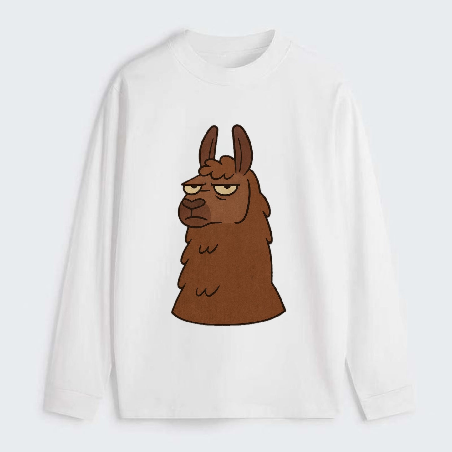 The Llama Judging Silently - Classic Long Sleeve Shirt - White