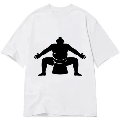 Japanese sumo wrestler ceremonial stance - Classic T-shirt - White