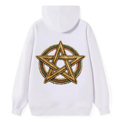 Pentacle Knot - Classic Pullover Hoodie - White