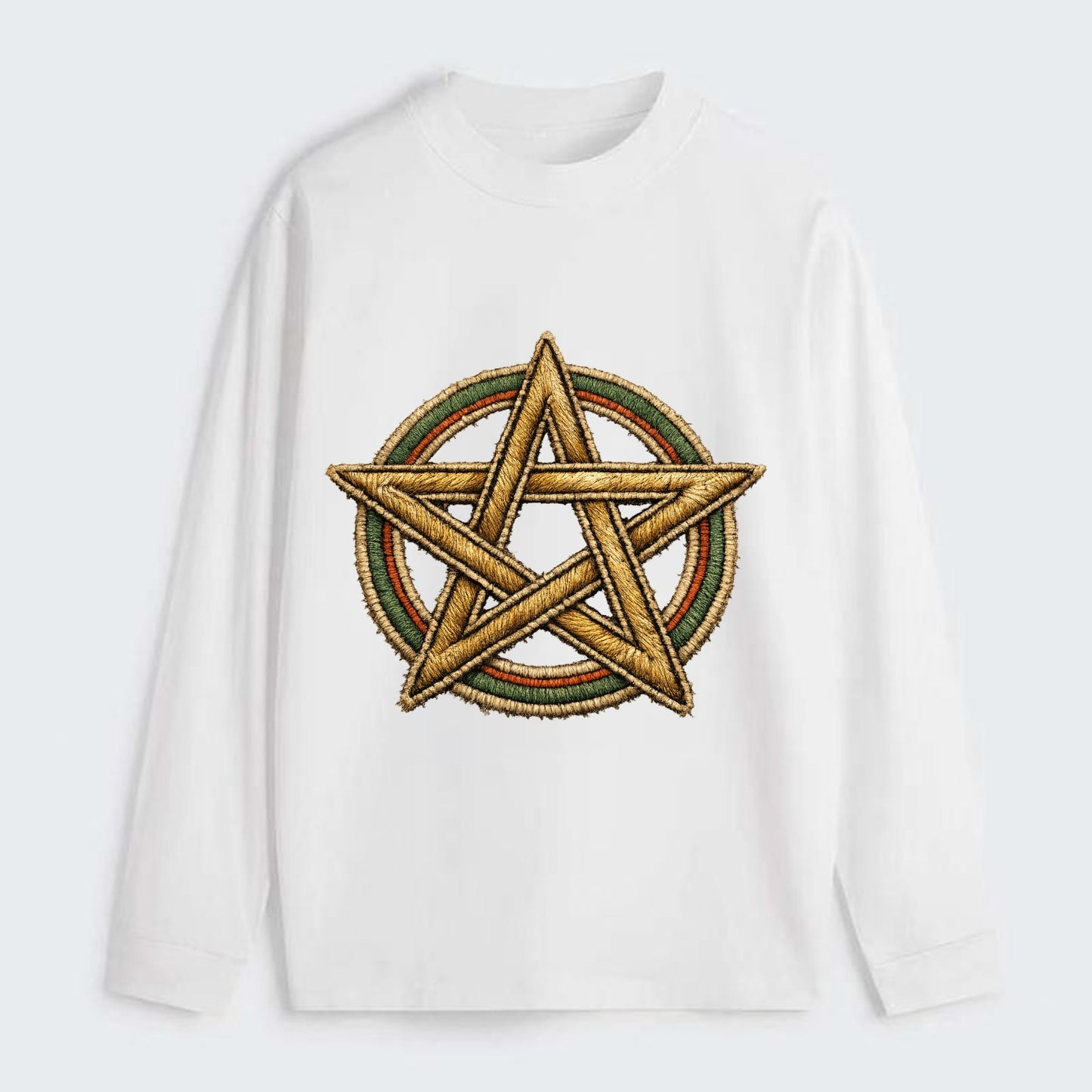 Pentacle Knot - Classic Long Sleeve Shirt - White