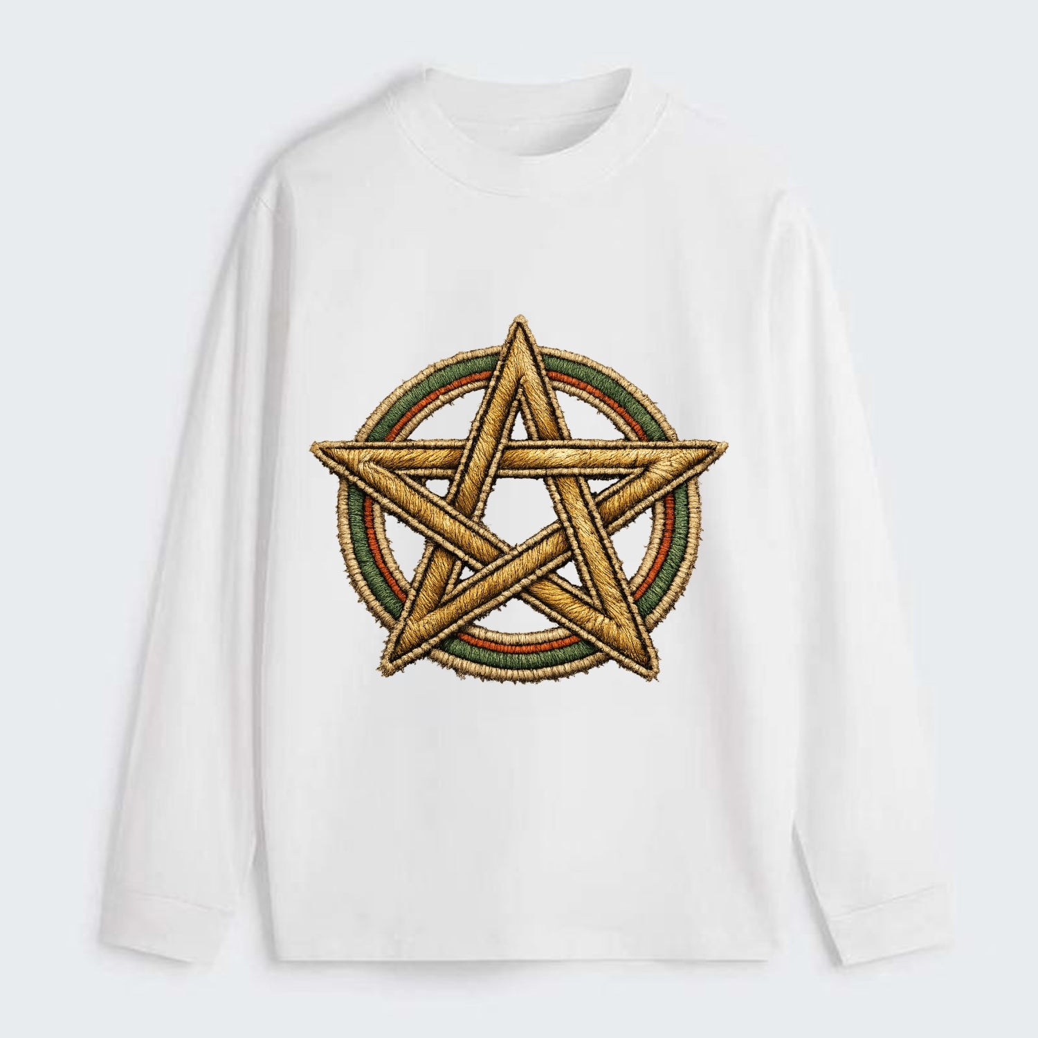 Pentacle Knot - Classic Long Sleeve Shirt - White