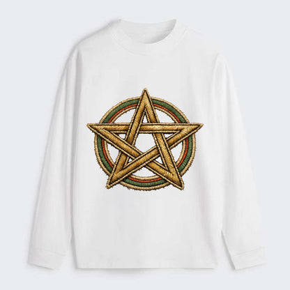 Pentacle Knot - Classic Long Sleeve Shirt - White