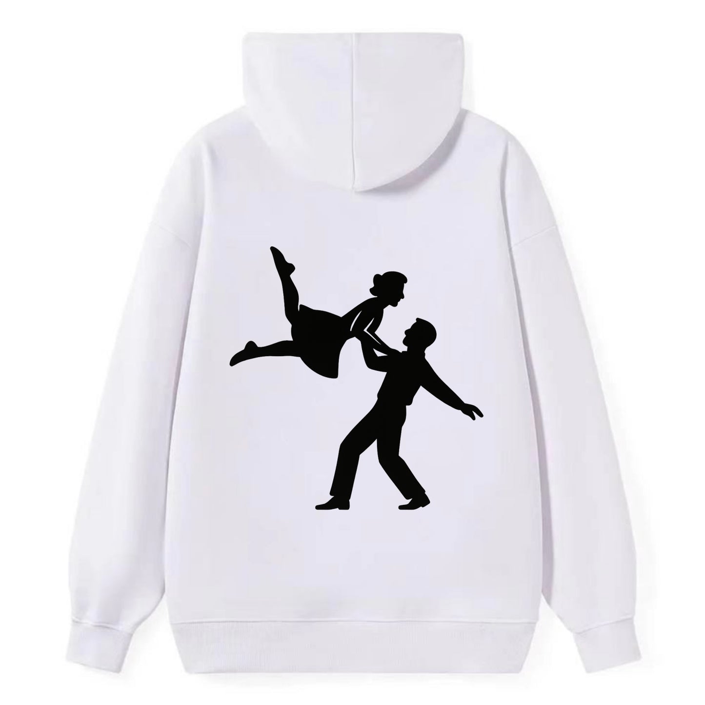 Swing dancers aerial lift - Classic Pullover Hoodie - White