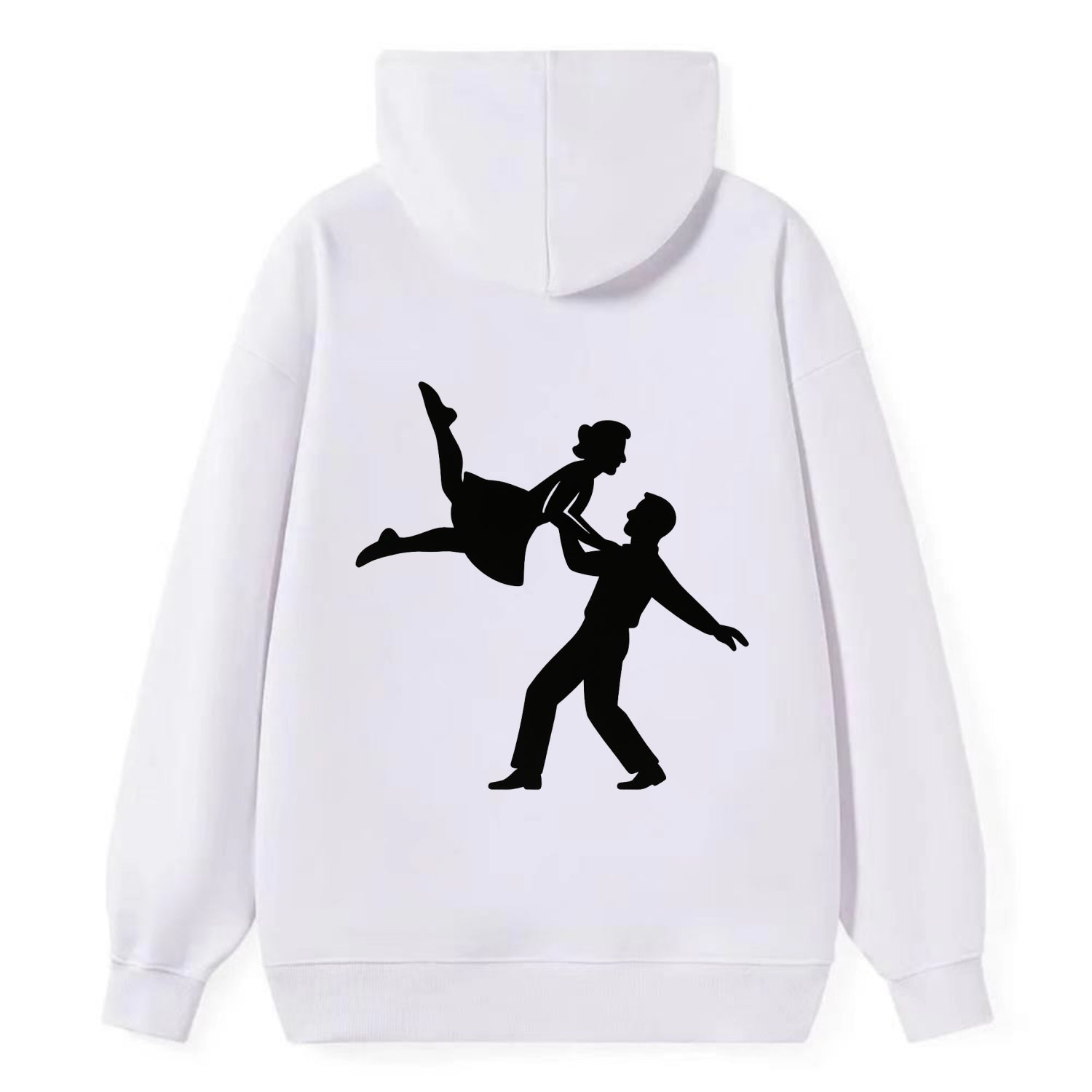 Swing dancers aerial lift - Classic Pullover Hoodie - White
