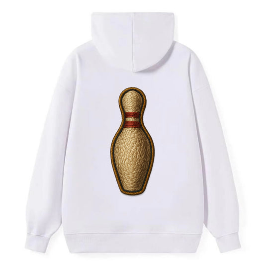 Bowling Pin  - Classic Pullover Hoodie - White