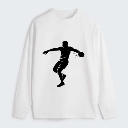 Discus thrower spinning release - Classic Long Sleeve Shirt - White