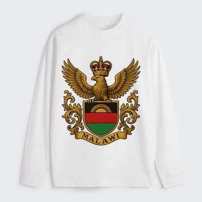 Malawi Royal Logo  - Classic Long Sleeve Shirt - White