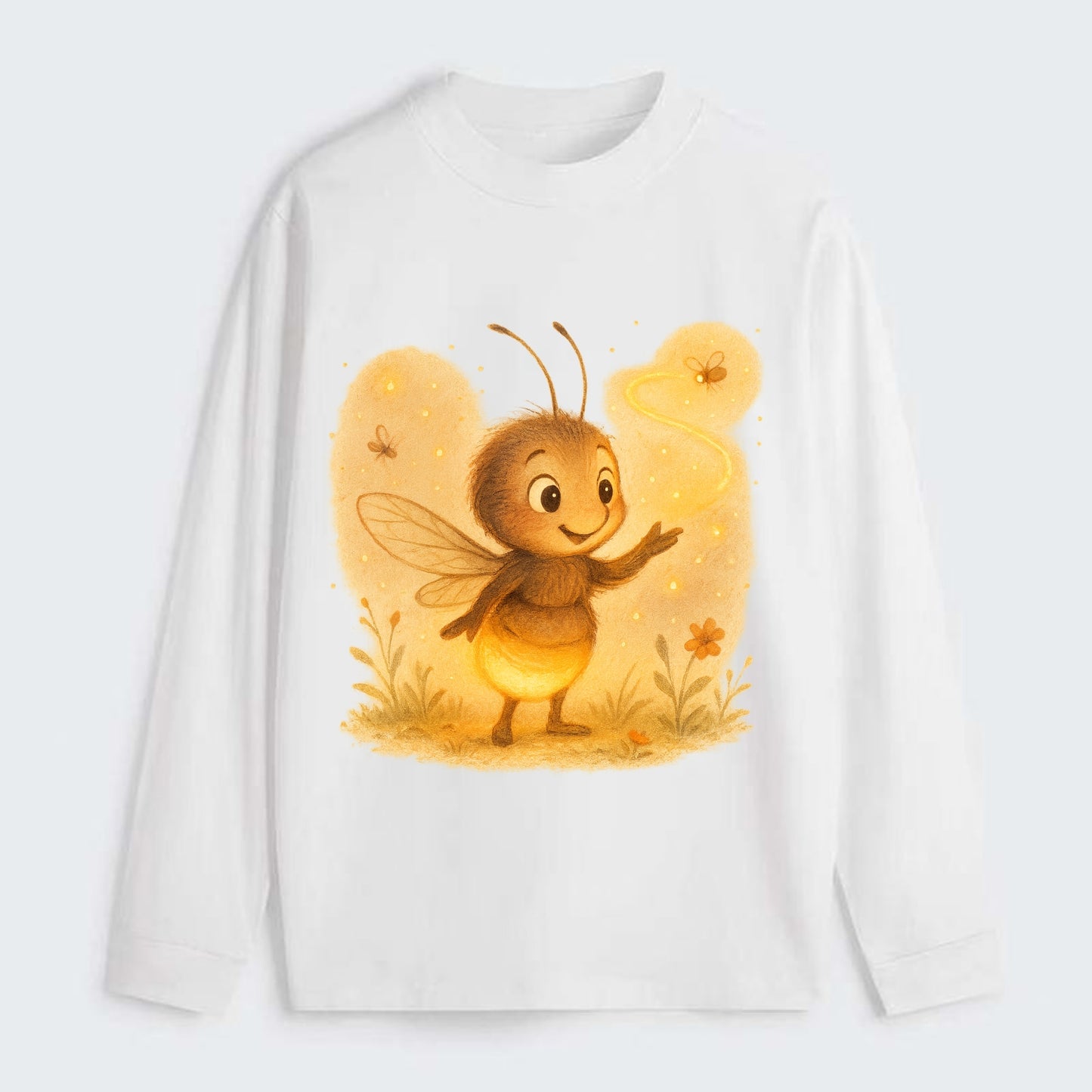 Firefly choreographer arranging synchronized light patterns over a - Classic Long Sleeve Shirt - White