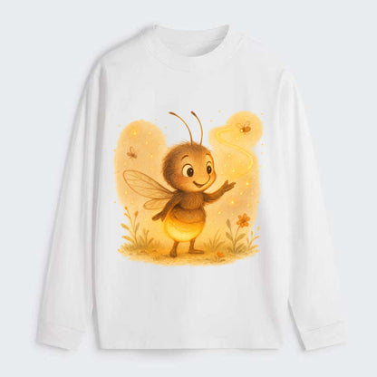 Firefly choreographer arranging synchronized light patterns over a - Classic Long Sleeve Shirt - White