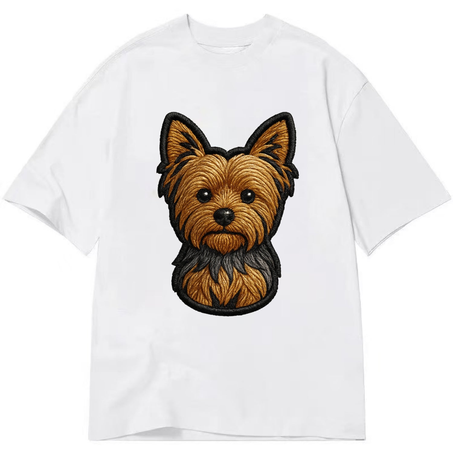 Yorkshire Terrier - Modern tiny dog logo - Classic T-shirt - White