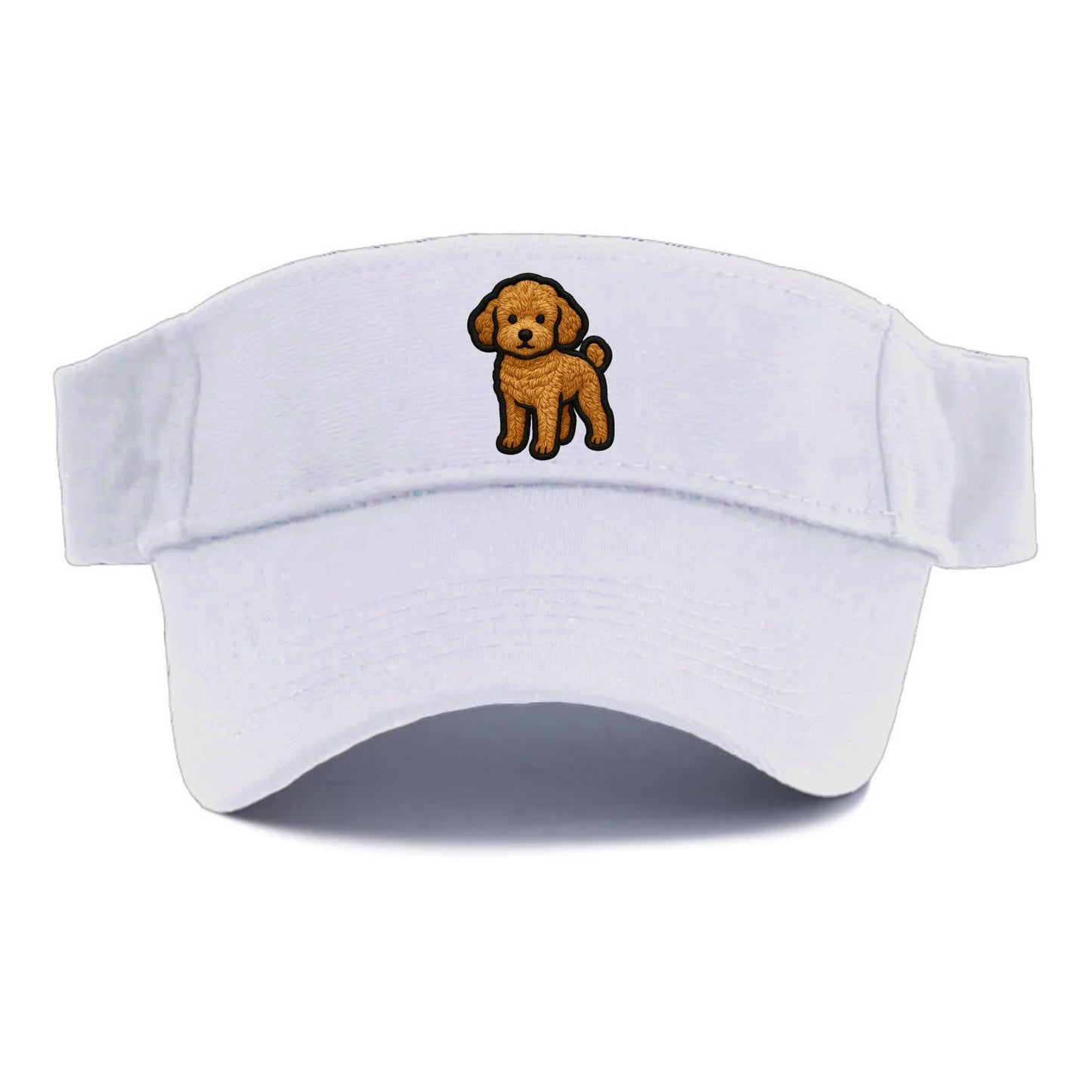 Toy Poodle - Trendy miniature design wit - Visor - White