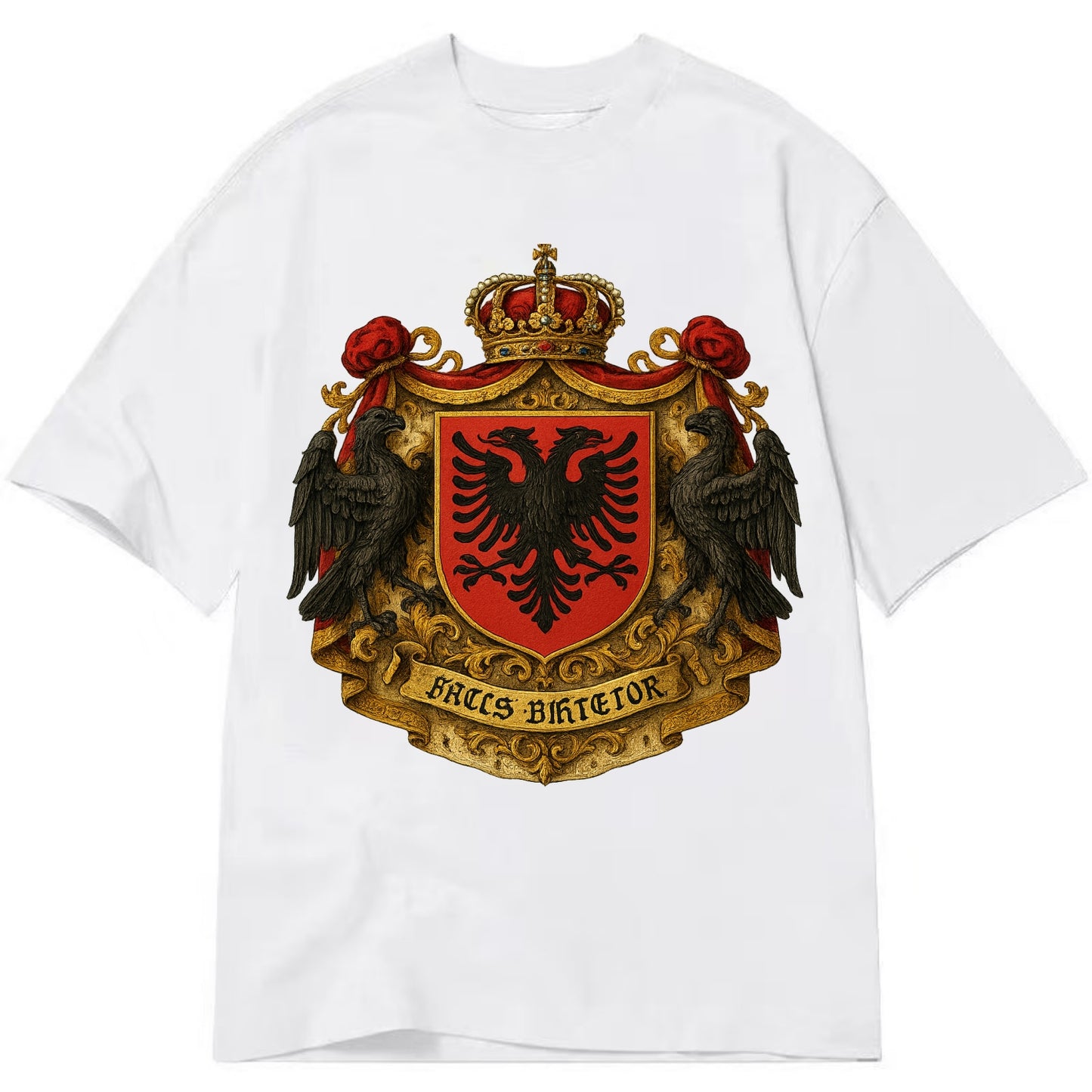 Albania Double Eagle Emblem  - Classic T-shirt - White
