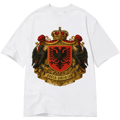 Albania Double Eagle Emblem  - Classic T-shirt - White