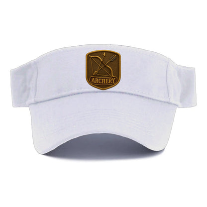 Bow and arrow crossed - archery enthusiast - Visor - White