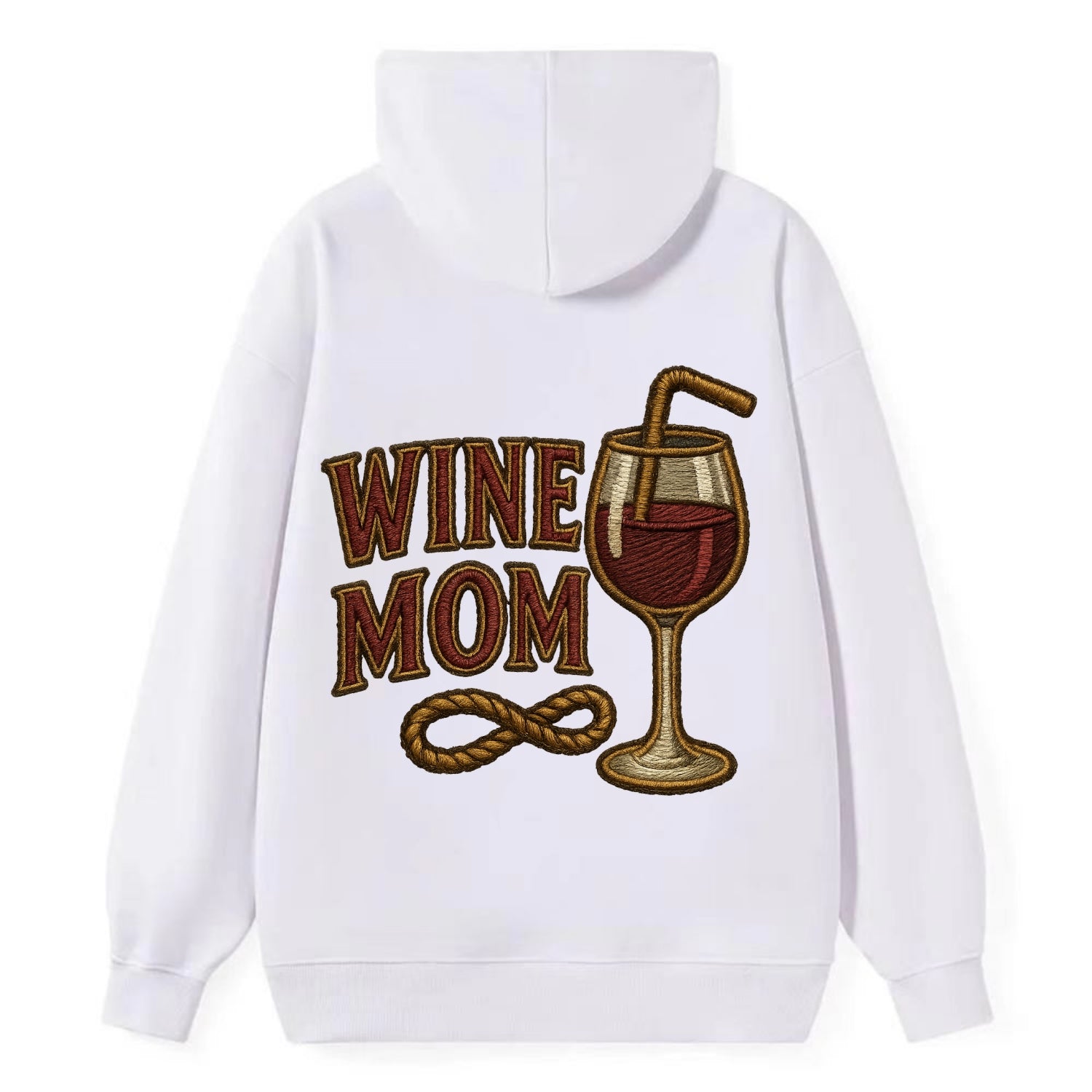 Wine Mom  - Classic Pullover Hoodie - White