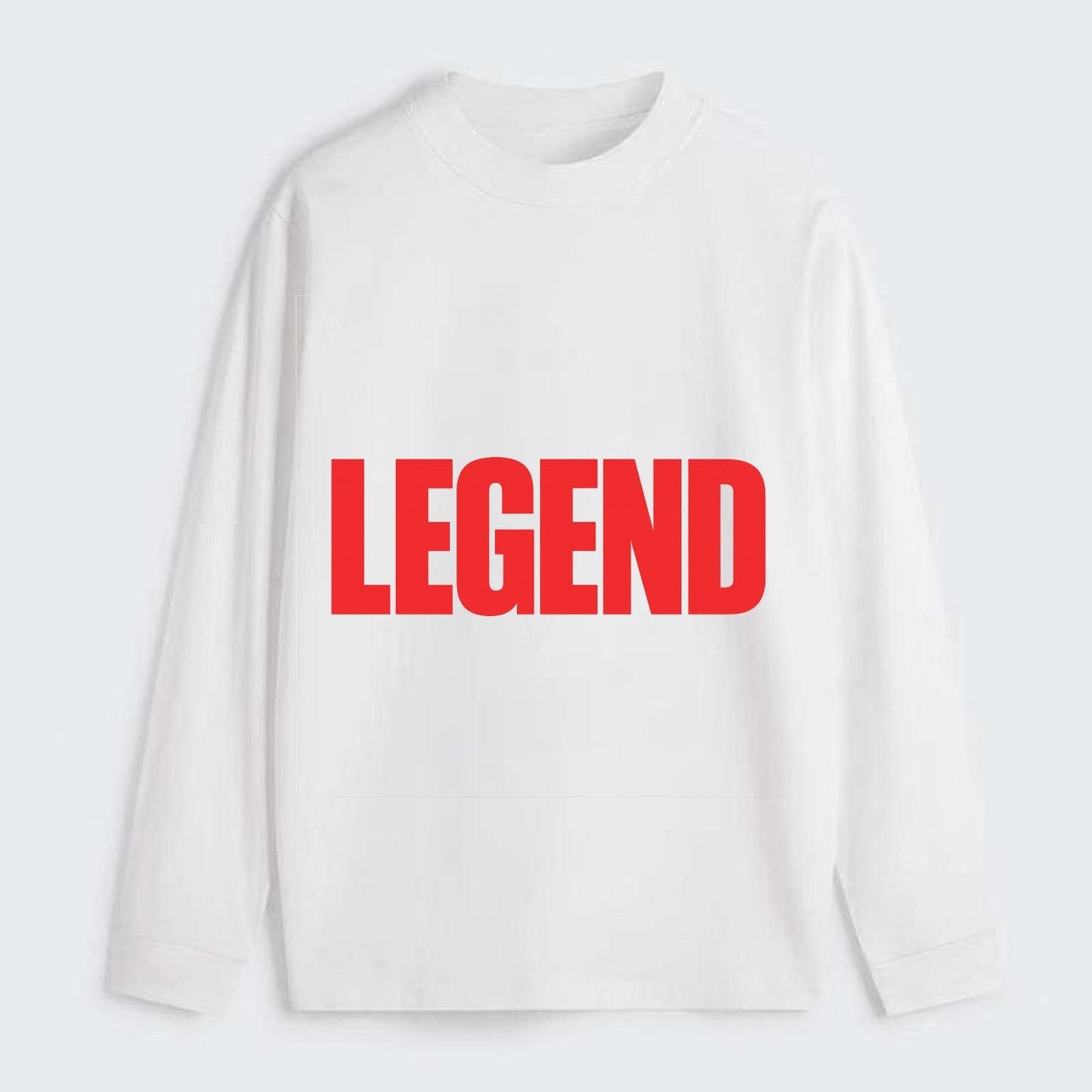 Bold typography design - "LEGEND" - remarkable person, iconic status - Classic Long Sleeve Shirt - White
