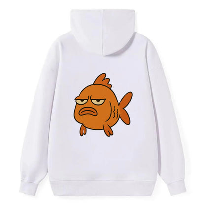 The Goldfish Judging Silently - Classic Pullover Hoodie - White