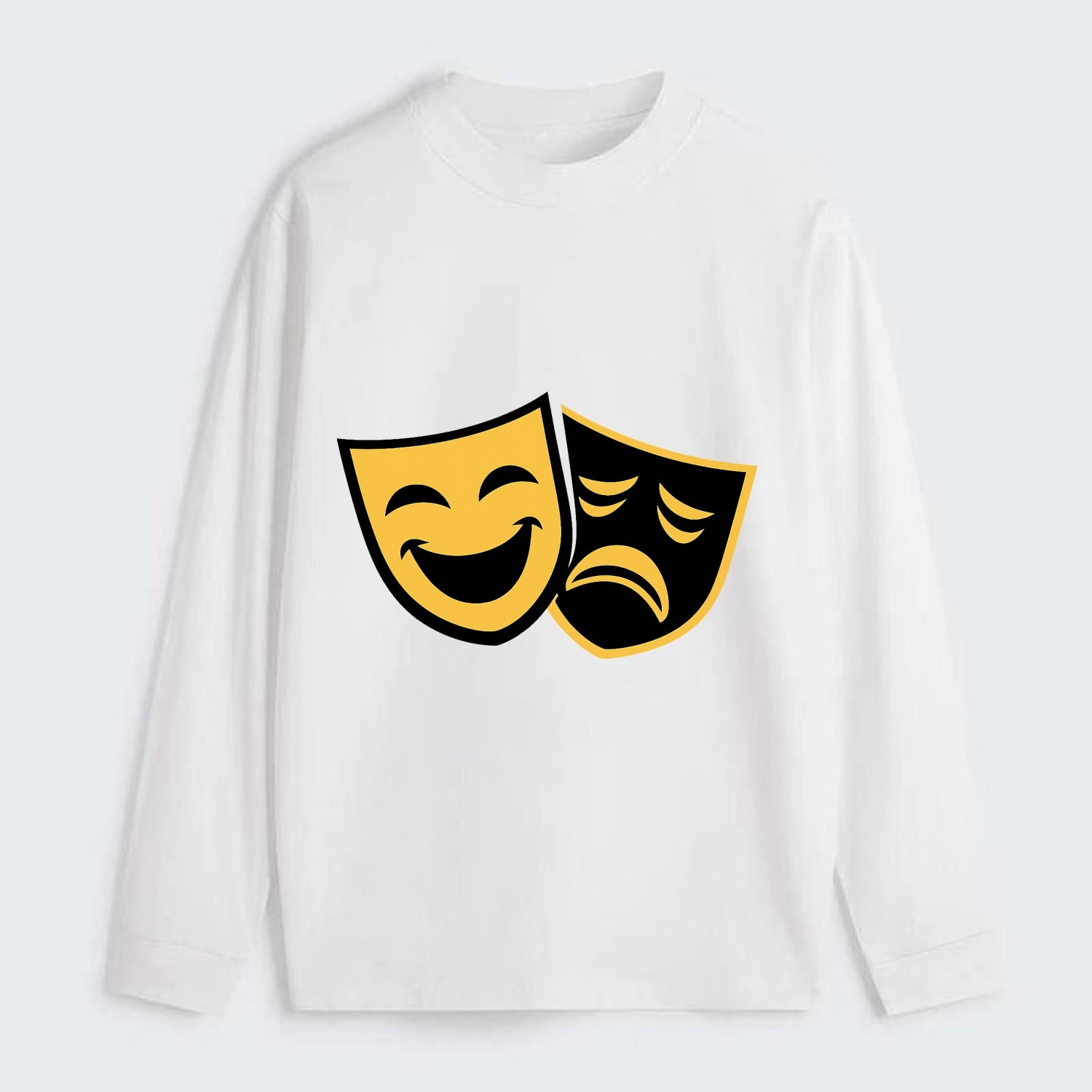 Golden Duality of Theater - Classic Long Sleeve Shirt - White