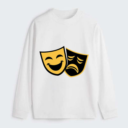 Golden Duality of Theater - Classic Long Sleeve Shirt - White