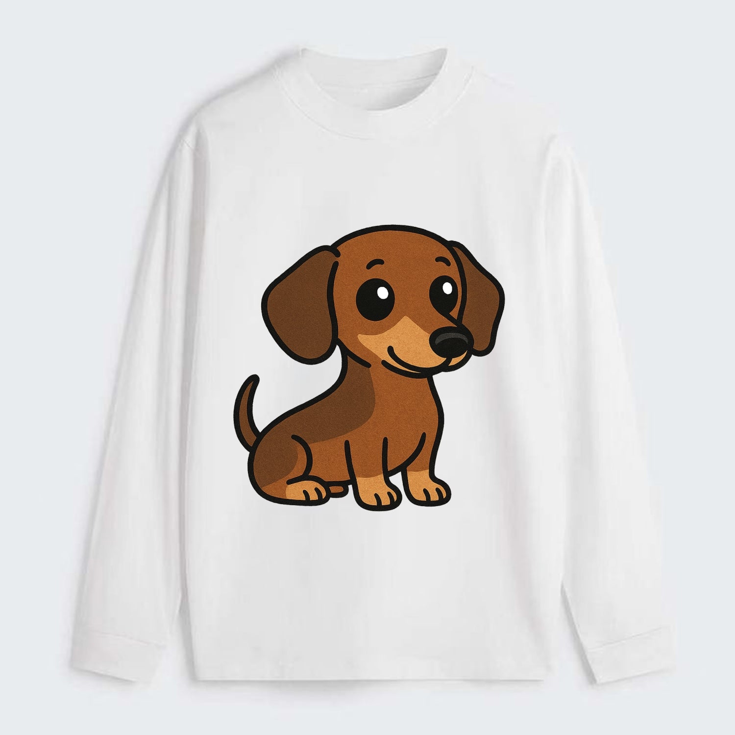 Dachshund - Long body profile view - Classic Long Sleeve Shirt - White