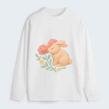 Peach Bunny - Classic Long Sleeve Shirt - White