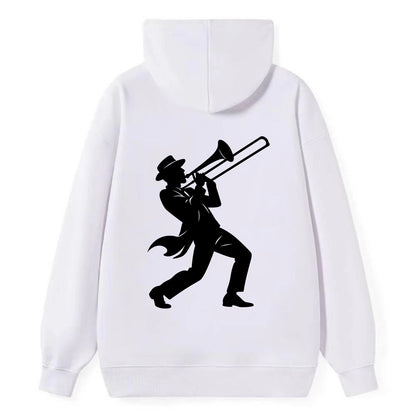 Trombone player jazz improvisation - Classic Pullover Hoodie - White