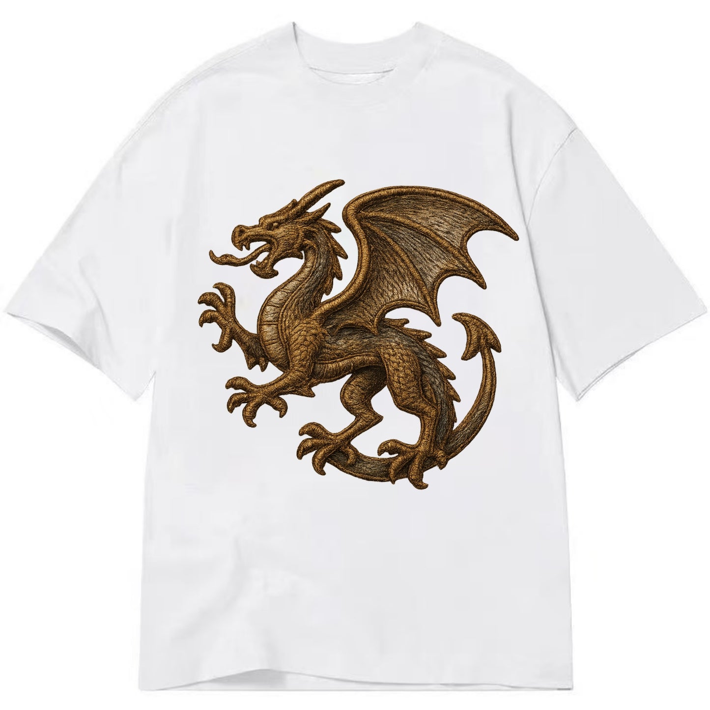 Dragon Silhouette  - Classic T-shirt - White
