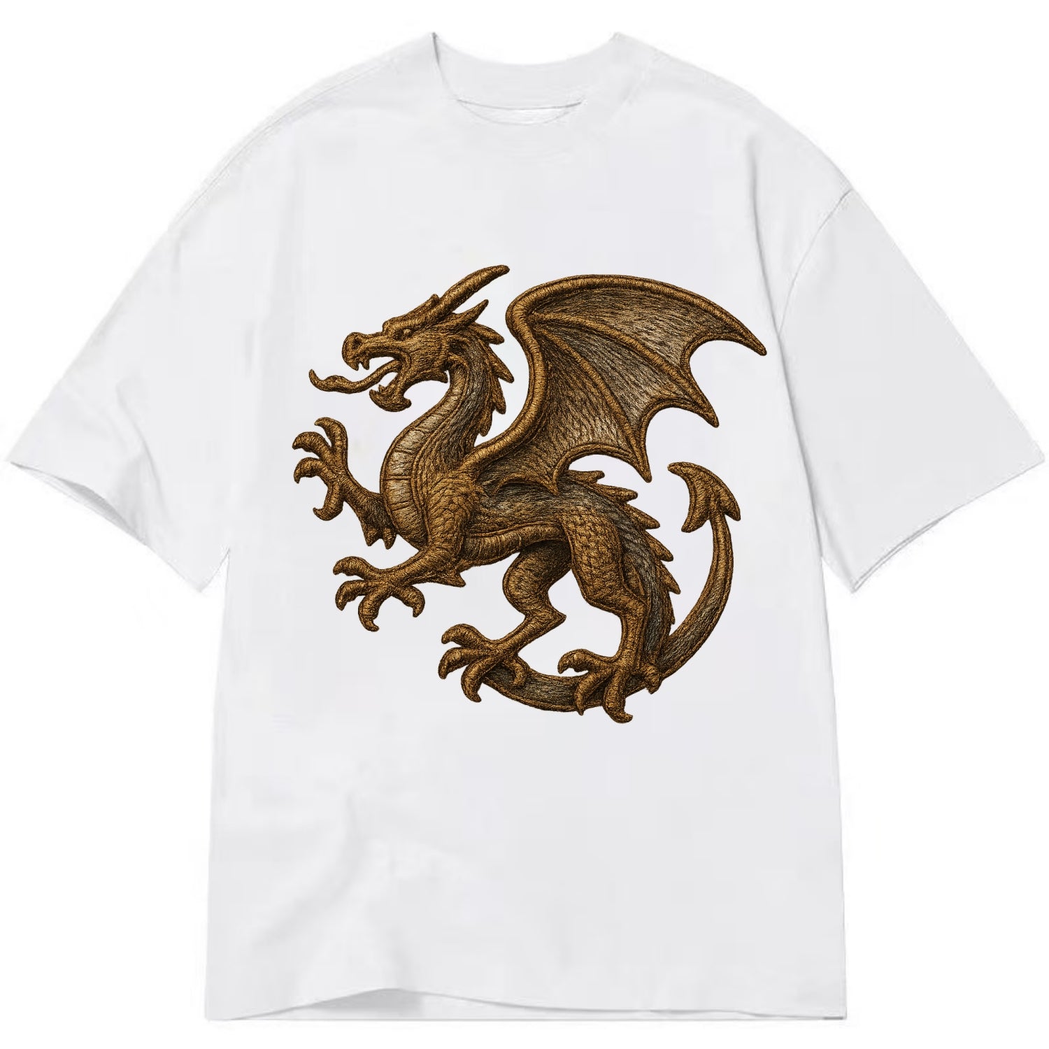 Dragon Silhouette  - Classic T-shirt - White