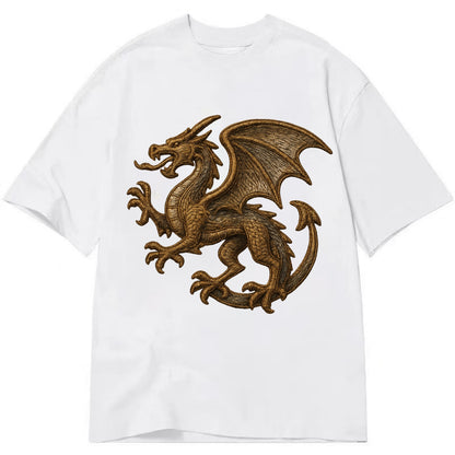 Dragon Silhouette  - Classic T-shirt - White