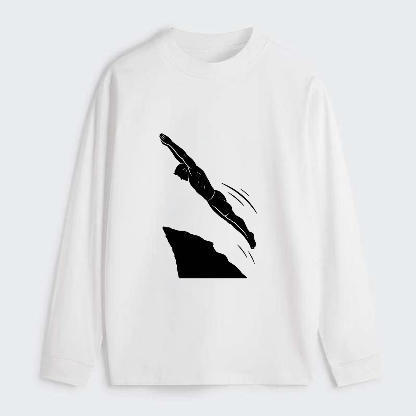 Cliff diver perfect form - Classic Long Sleeve Shirt - White